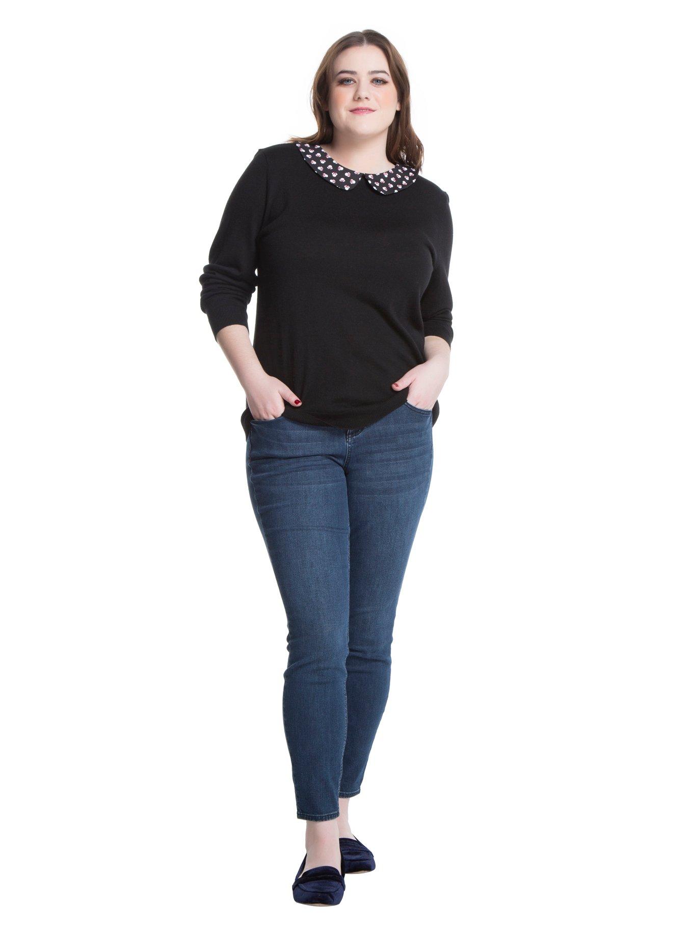 Disney Minnie Mouse Girls Collared Sweater Plus Size, , alternate