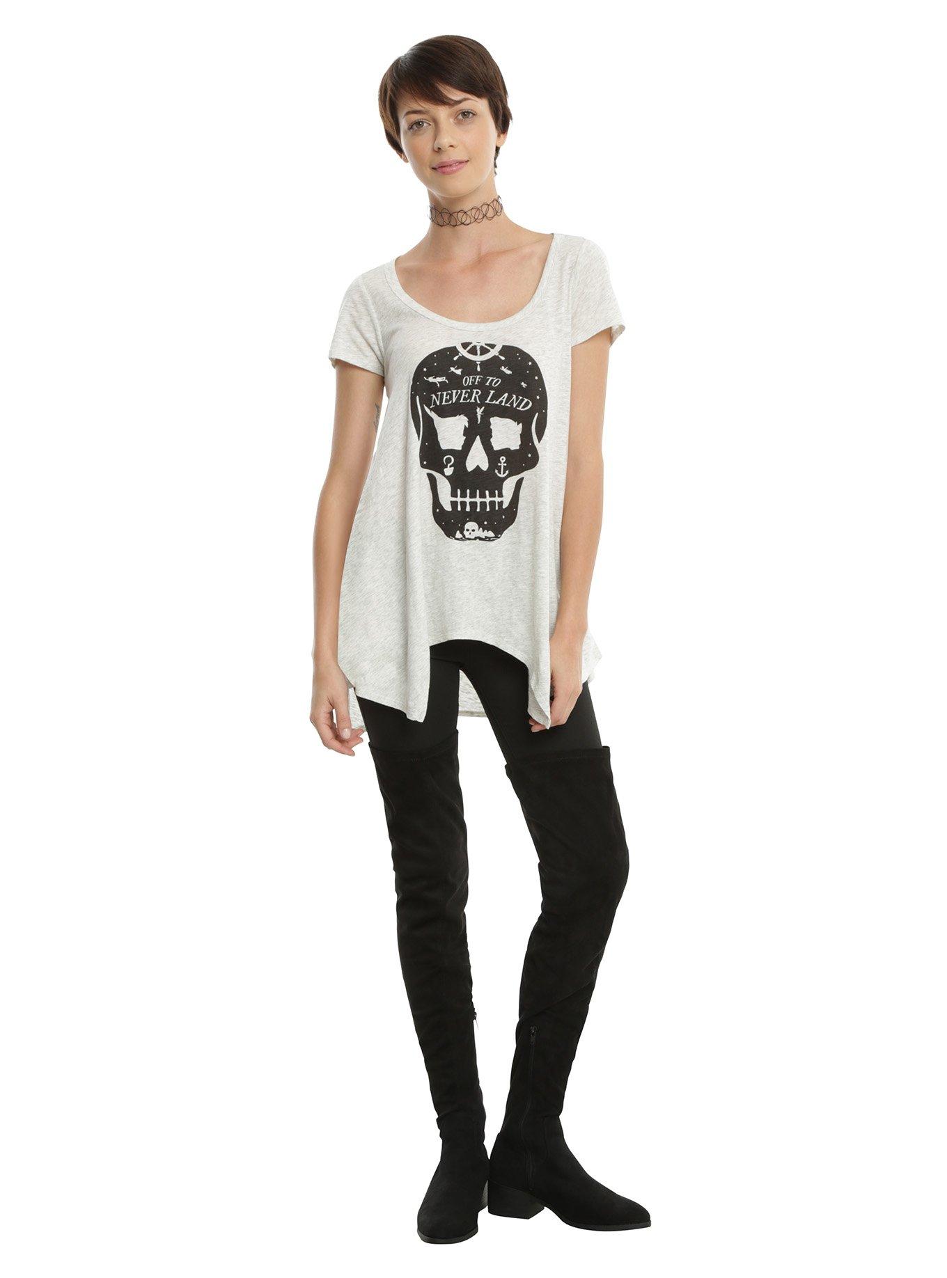 Disney Peter Pan Never Land Skull Girls T-Shirt, , alternate - view 3