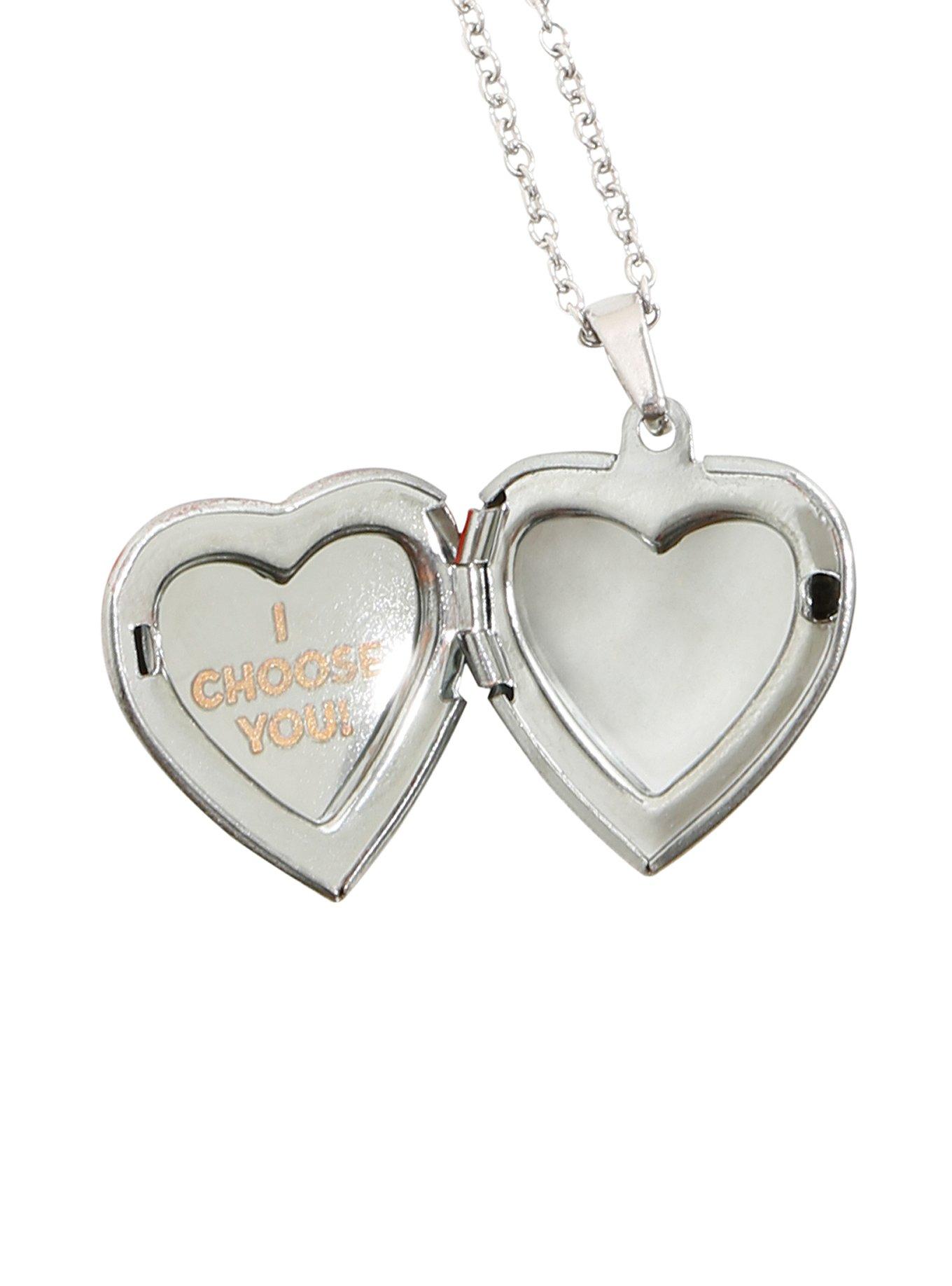 Pokemon Poke Ball Heart Locket Necklace, , alternate