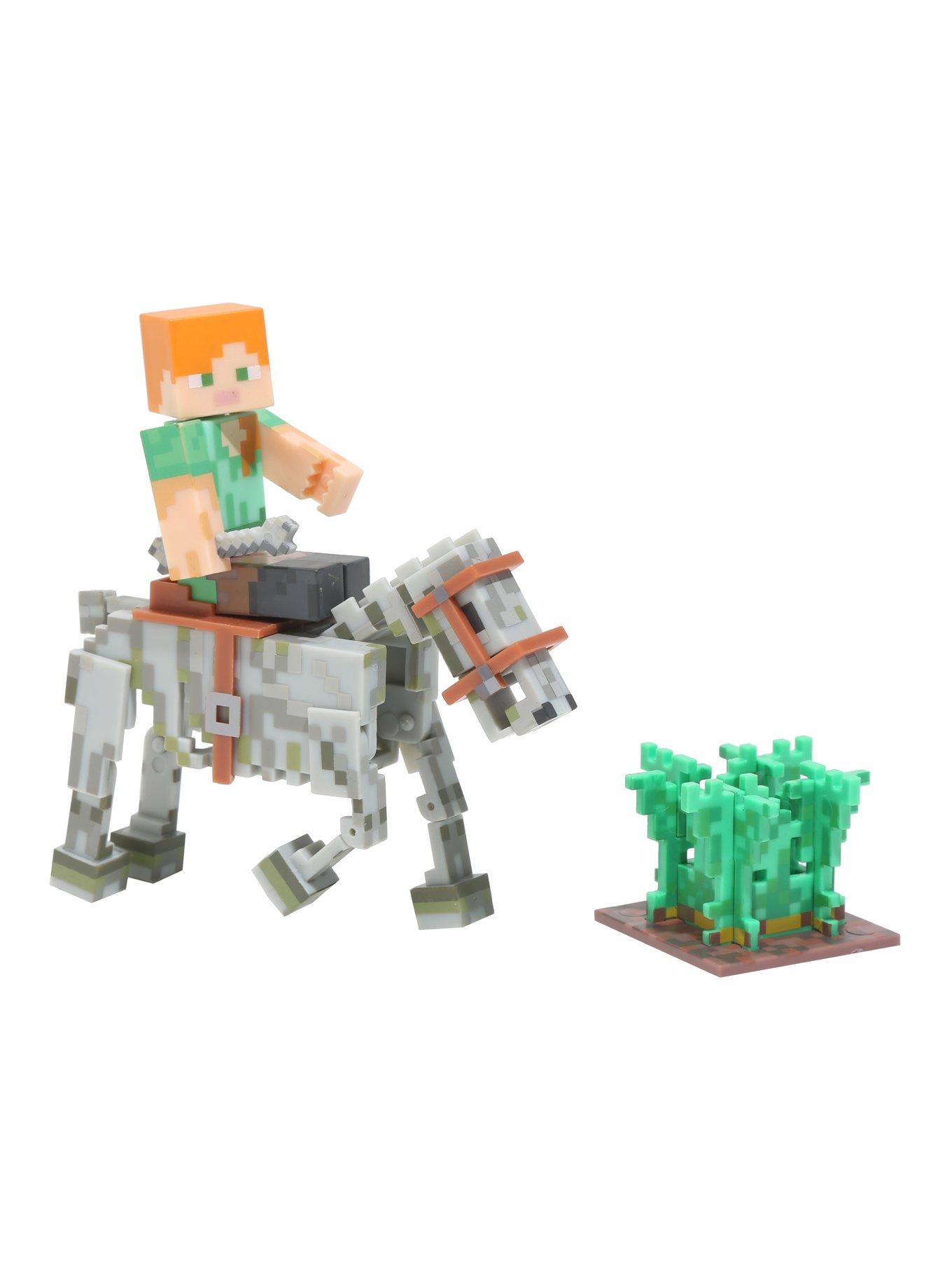 Minecraft Series 3 Alex With Skeleton Horse Pack Action Figure, , alternate