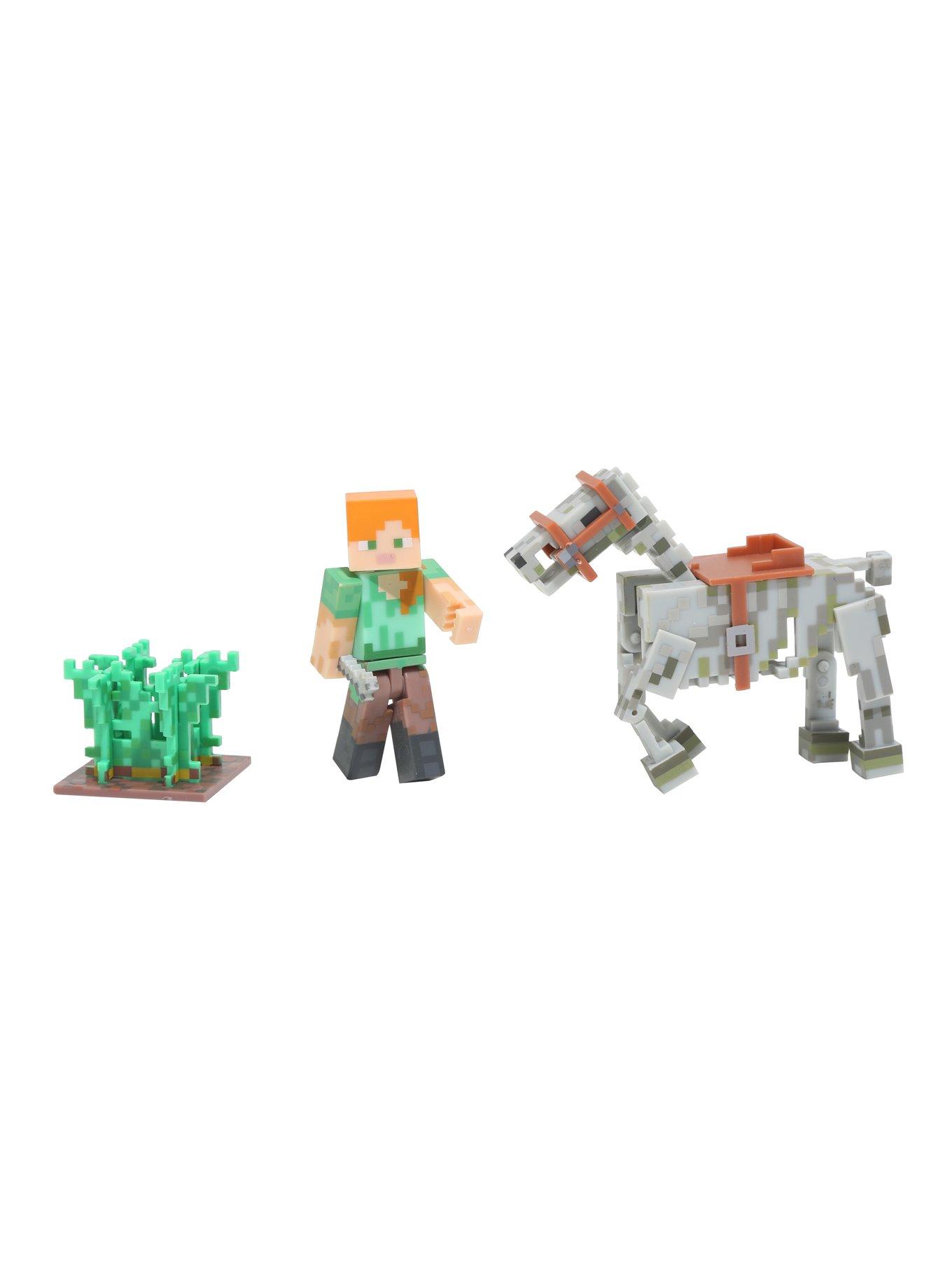 Minecraft Series 3 Alex With Skeleton Horse Pack Action Figure, , alternate