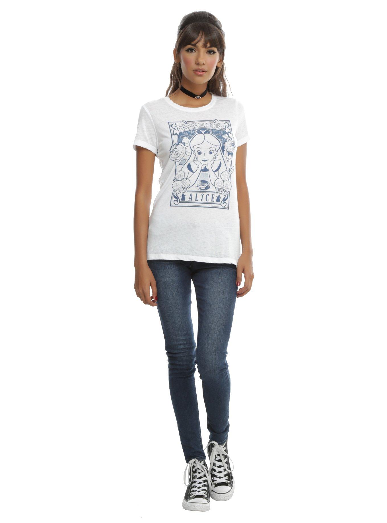 Disney Alice In Wonderland Curiouser And Curiouser Girls T-Shirt, , alternate