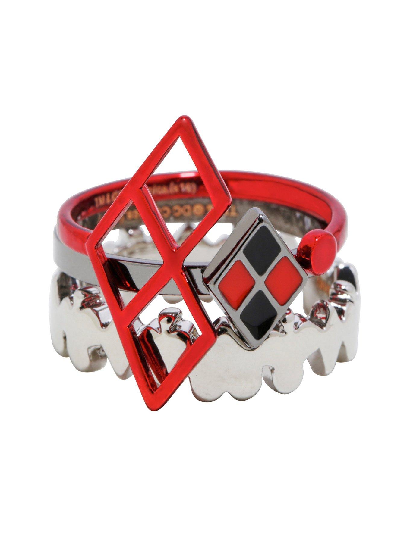 DC Comics Harley Quinn Ring Set, , alternate