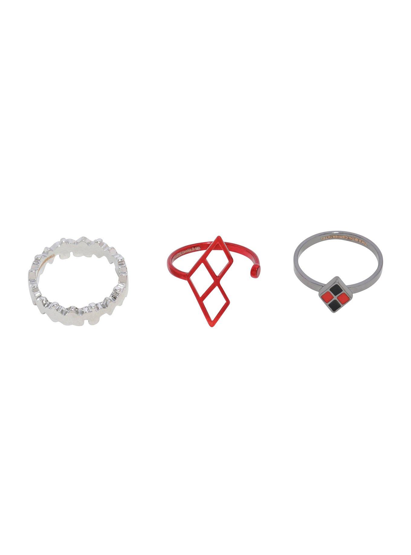 DC Comics Harley Quinn Ring Set, , alternate