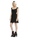 Black Lace Off-The-Shoulder Dress, , alternate
