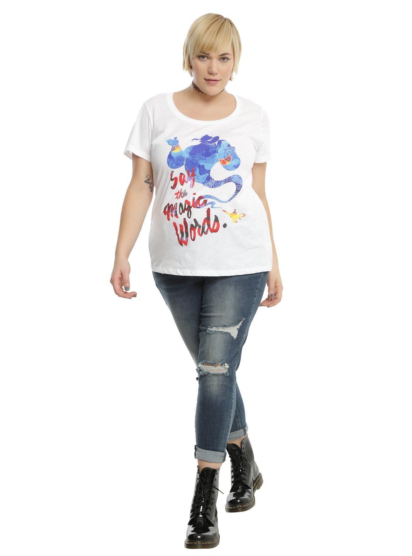Disney Aladdin Genie Magic Words Girls T-Shirt Plus Size, , alternate