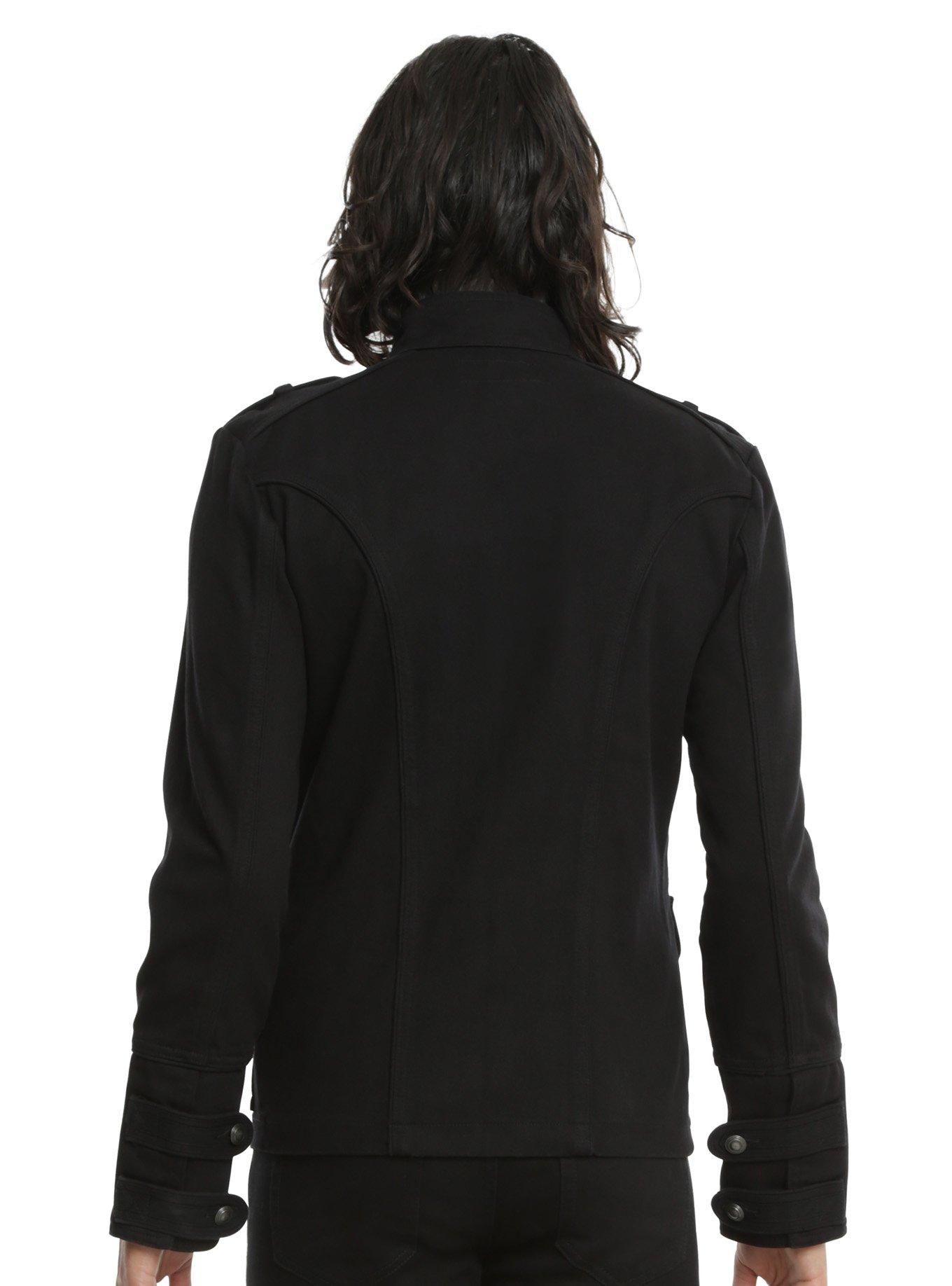 Tripp Black Button Front Flap Pocket Jacket, , alternate