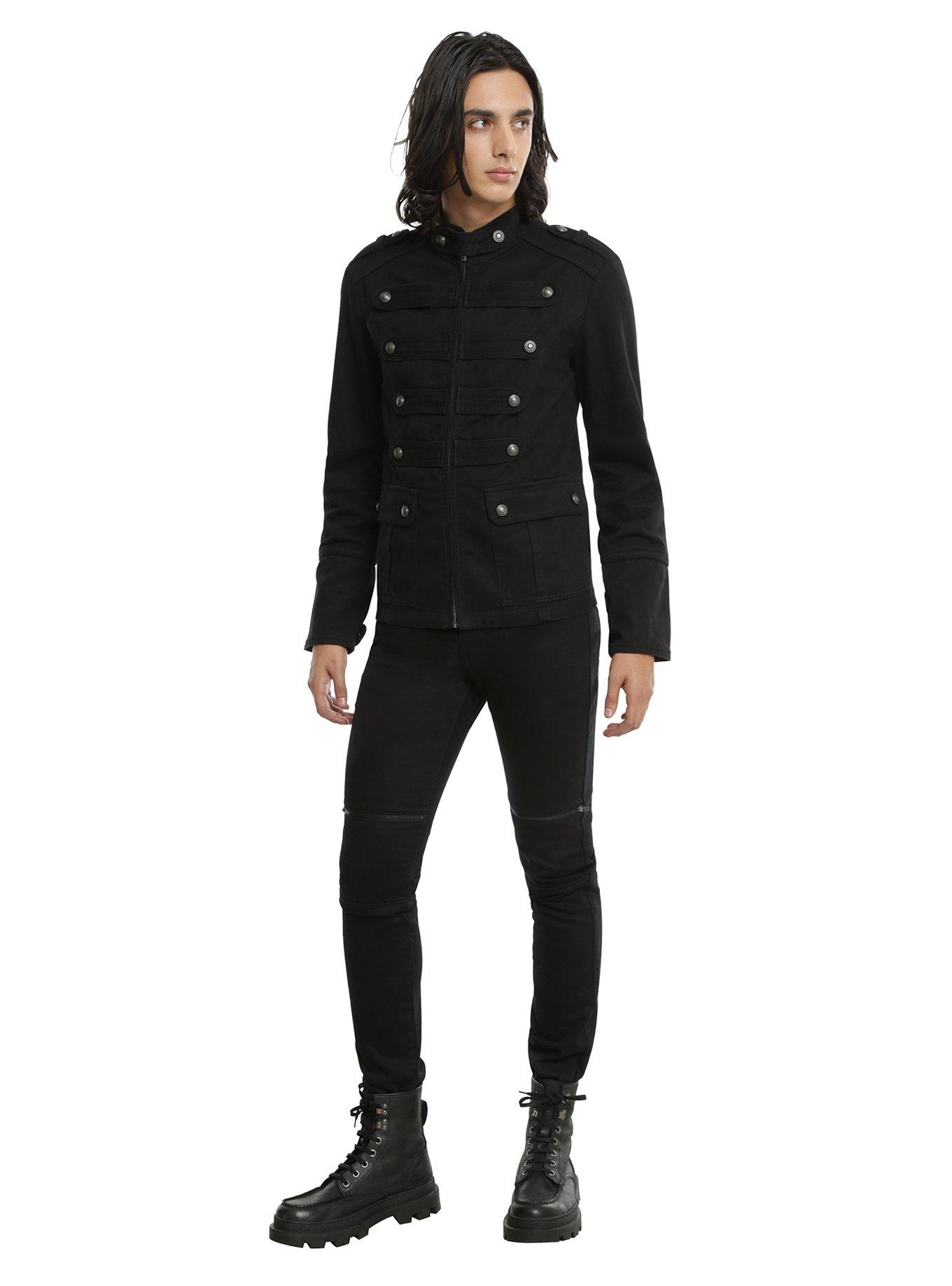 Tripp Black Button Front Flap Pocket Jacket, , alternate