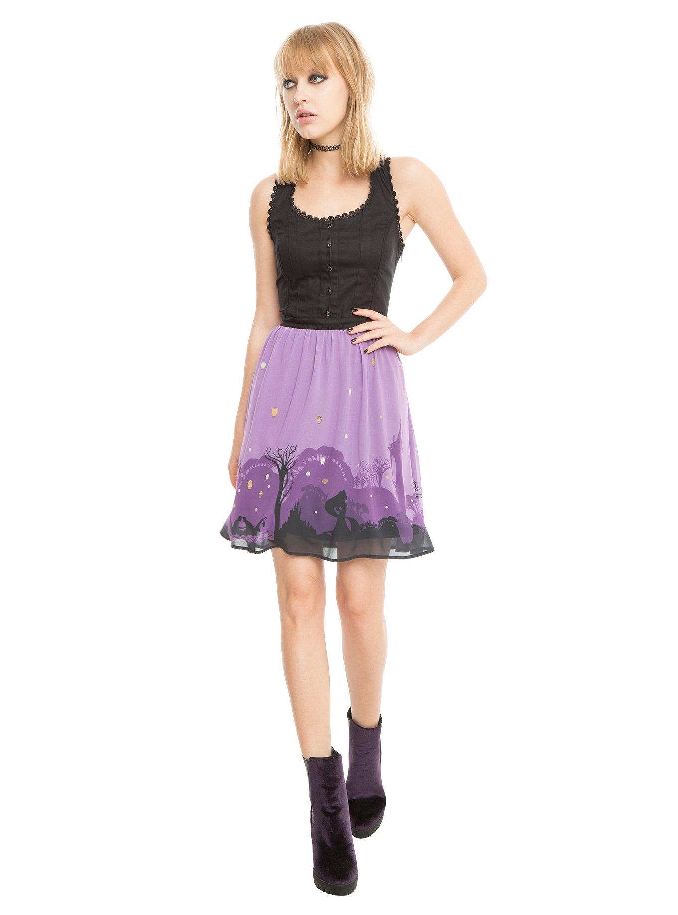 Disney Tangled Border Print Dress, , alternate