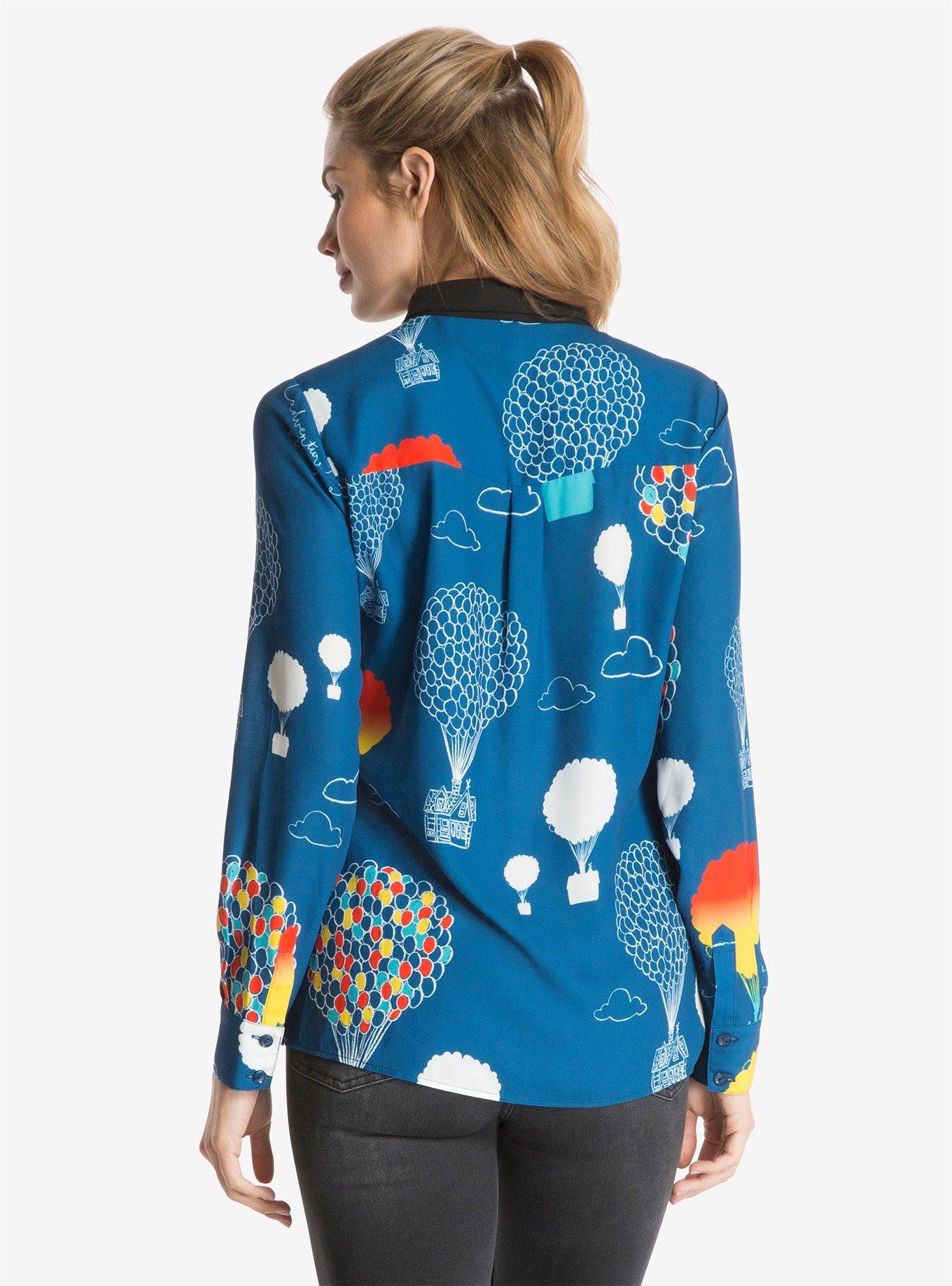 Disney Pixar Up House Chiffon Womens Button Up, , alternate