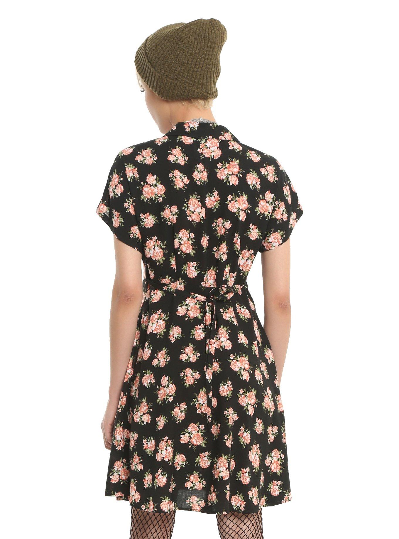 Floral Button-Up Dress, , alternate