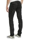 BlacX Black Wash Knee Zip Moto Skinny Jeans, , alternate