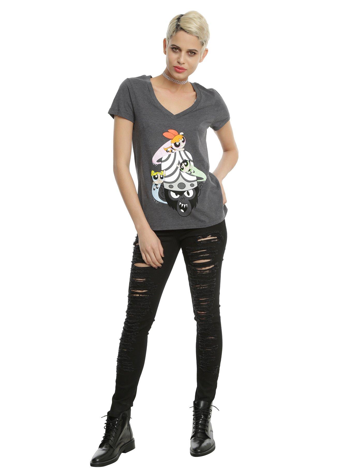 The Powerpuff Girls Vs Mojo Jojo Girls T-Shirt, , alternate