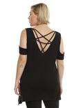 American Horror Story: Coven Wednesdays Girls Cold Shoulder Top Plus Size, , alternate