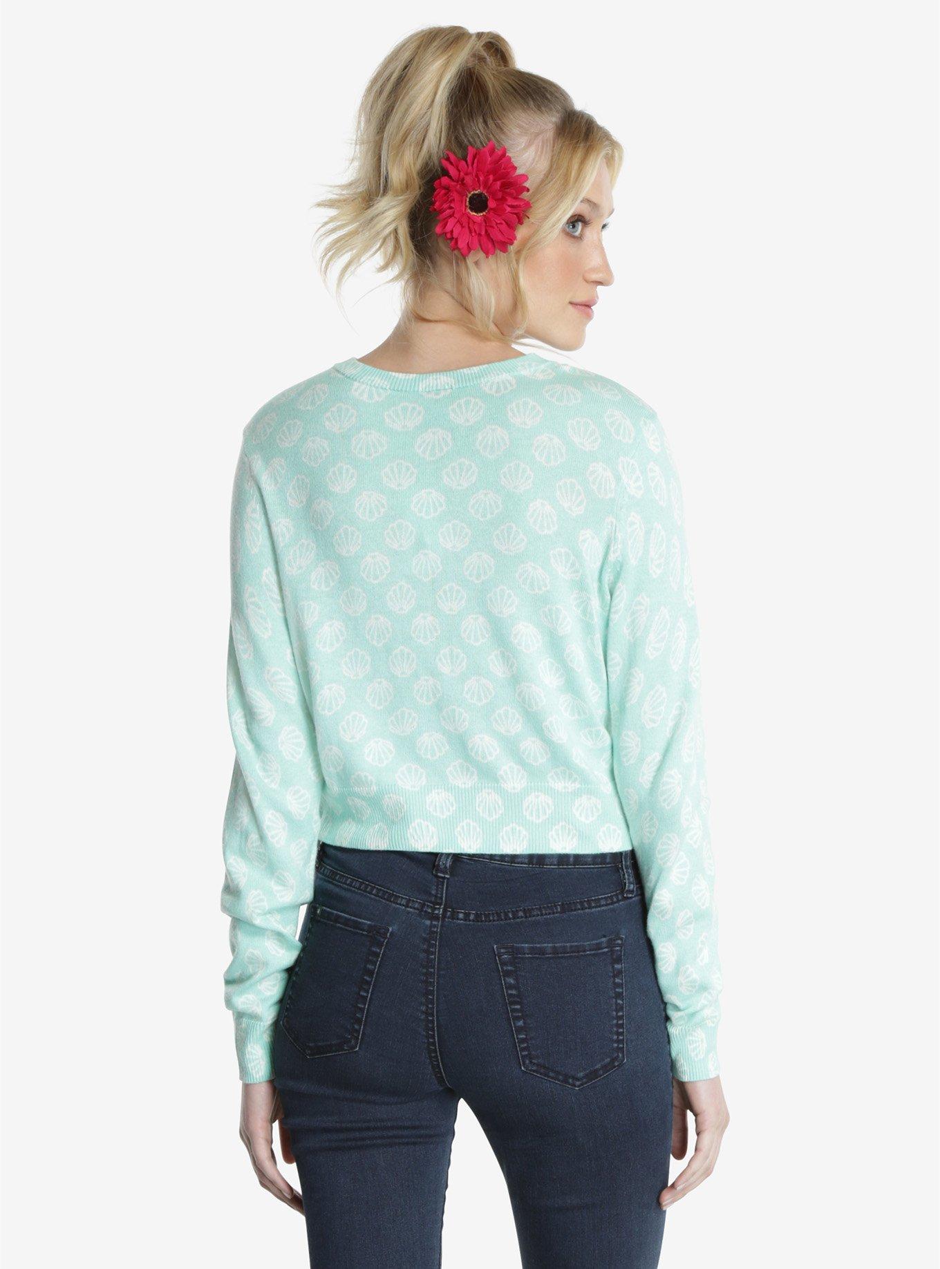 Disney The Little Mermaid Button Up Womens Cardigan, , alternate