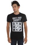 Who's Your Daddy? Danger Icons T-Shirt, , alternate
