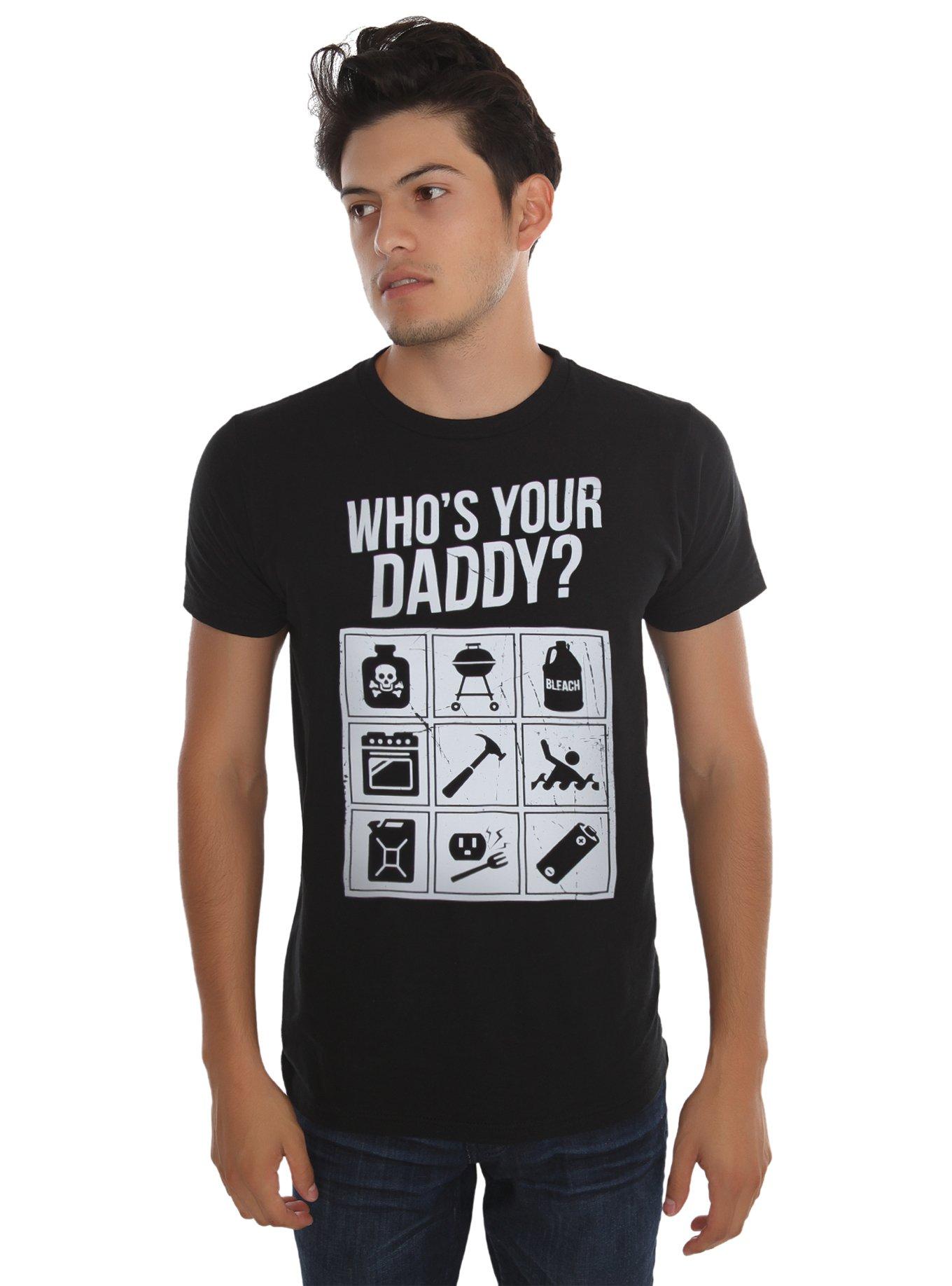 Who's Your Daddy? Danger Icons T-Shirt, , alternate