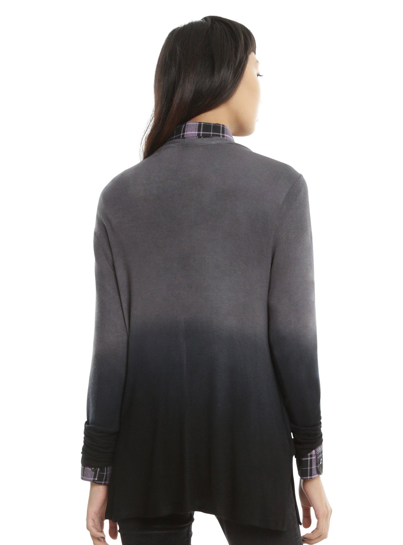 Grey & Black Ombre Girls Cardigan, , alternate - view 2