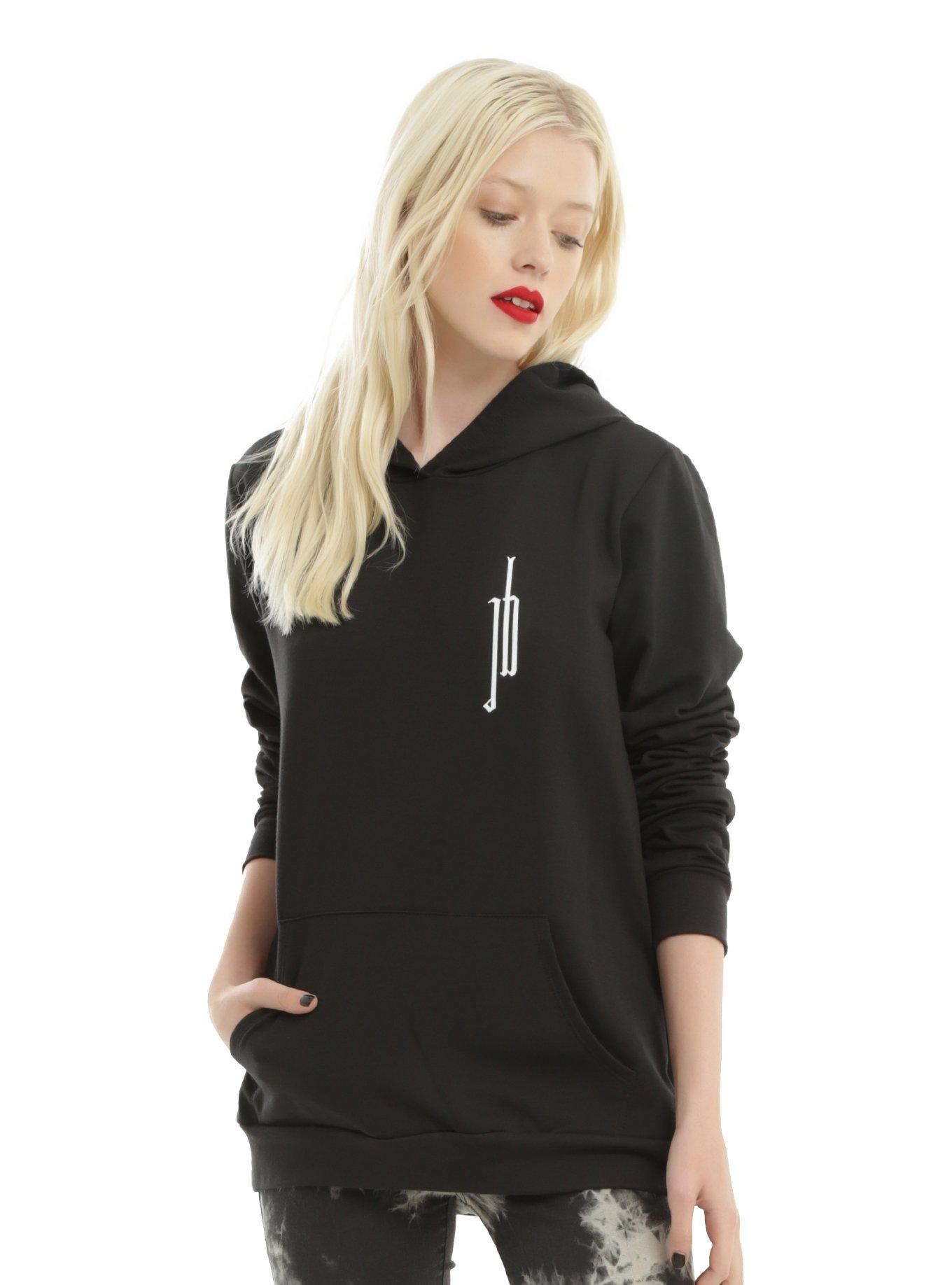 Justin Bieber Profile Back Girls Hoodie, , alternate