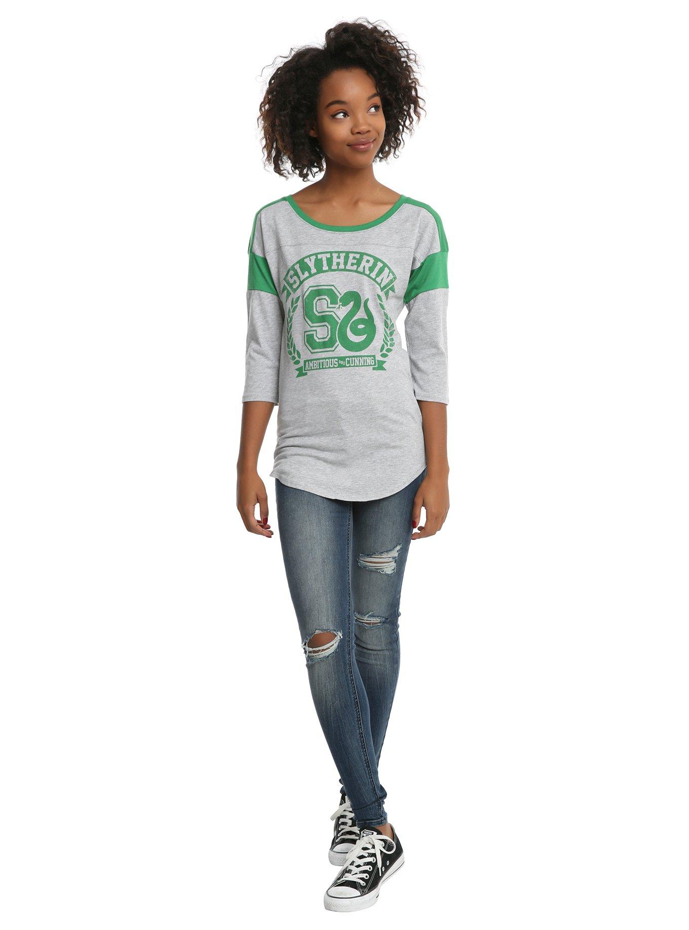 Harry Potter Slytherin Girls Athletic Raglan, , alternate