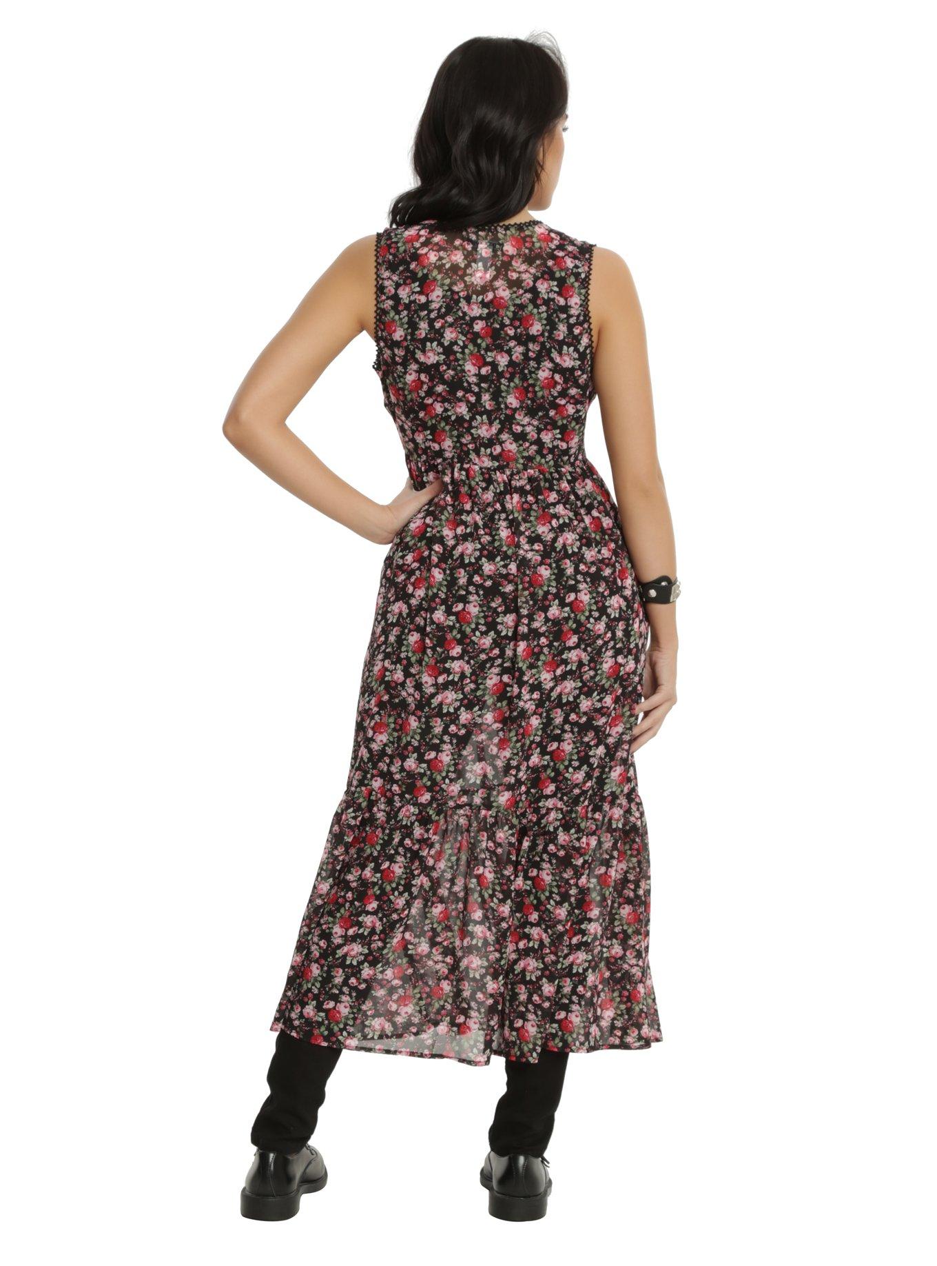 Floral Chiffon Duster, , alternate
