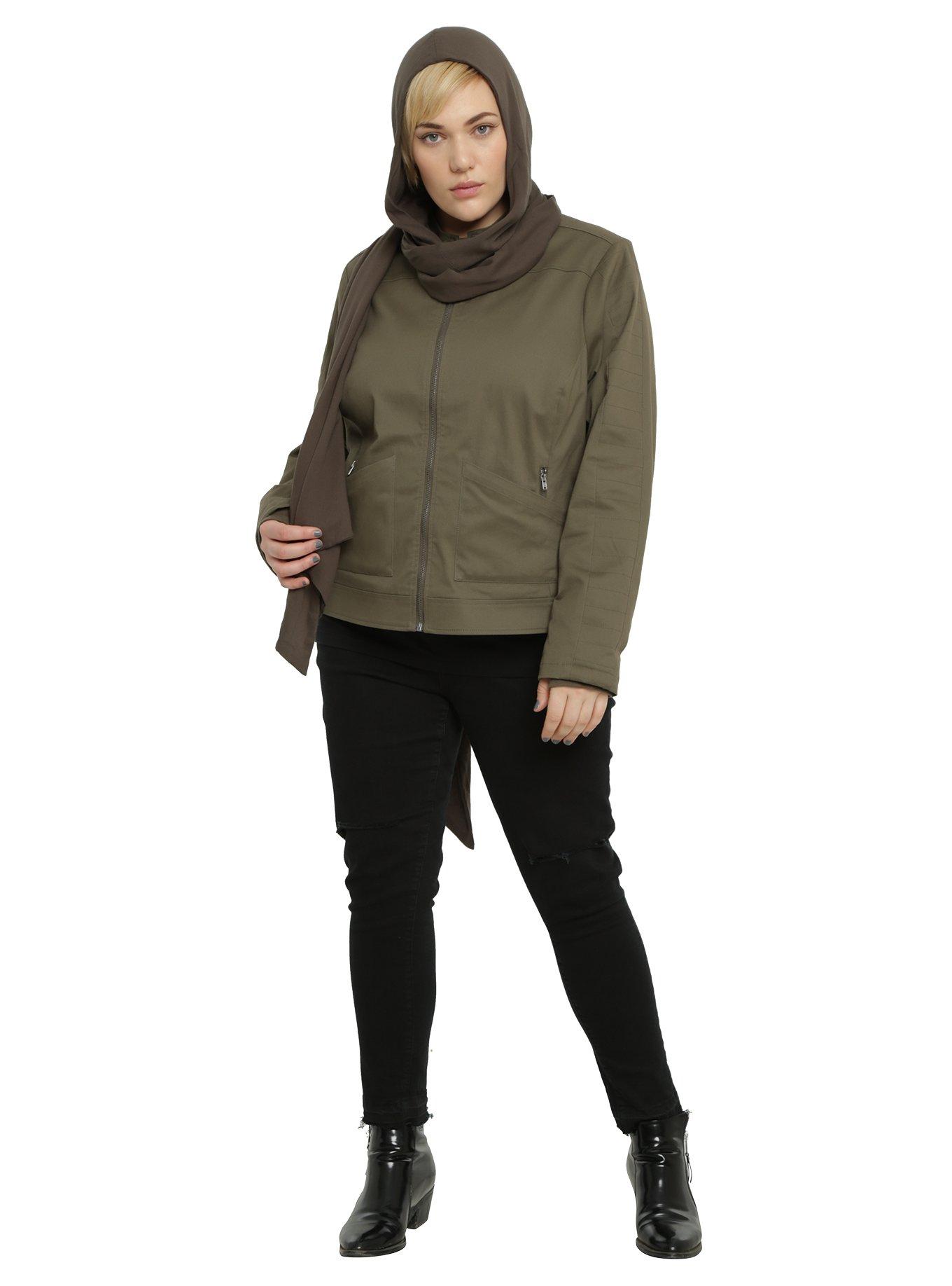 Star Wars Rogue One Jyn Rebel Alliance Girls Jacket Plus Size, , alternate