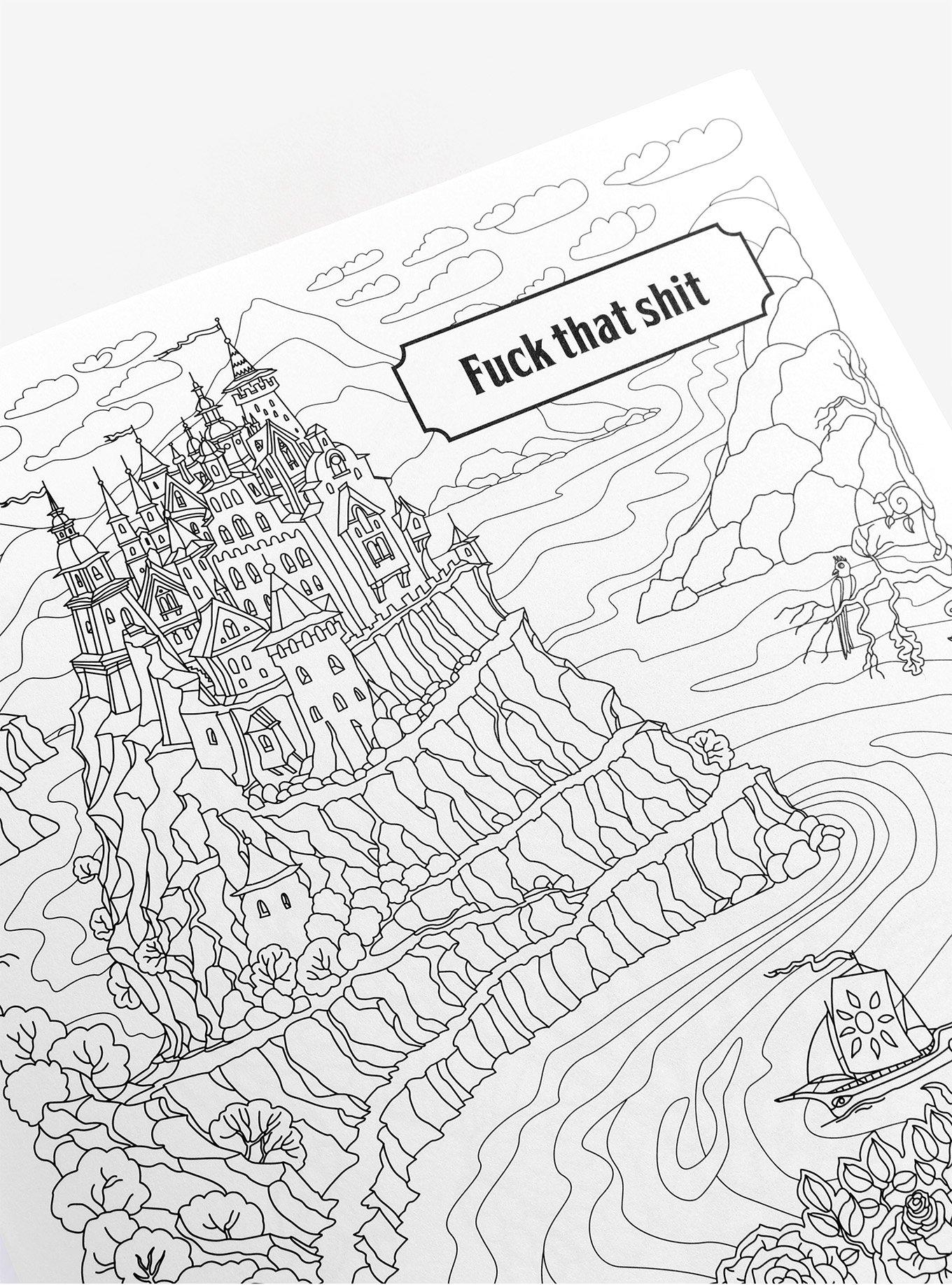 Chill The F Out Adult Coloring Book, , alternate