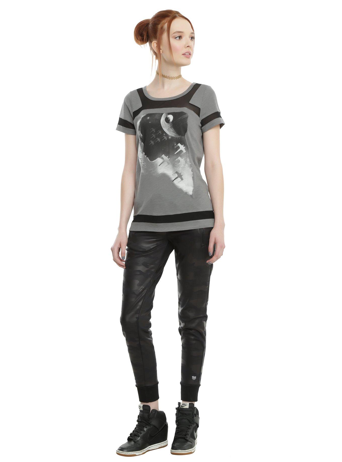 Star Wars Rogue One Jyn Mesh Insert Girls Top, , alternate