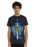 The Legend Of Zelda Shield & Sword Icons T-Shirt, , alternate
