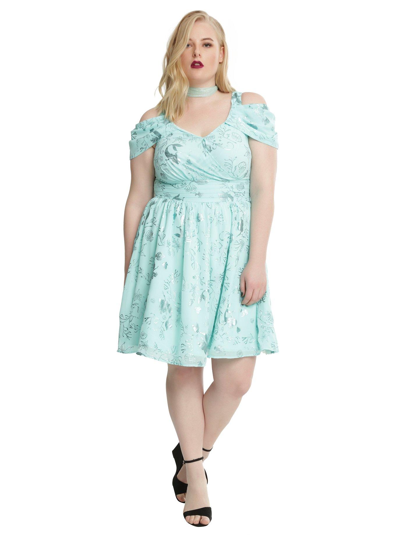 Disney The Little Mermaid Ariel Green Princess Dress Plus Size, , alternate