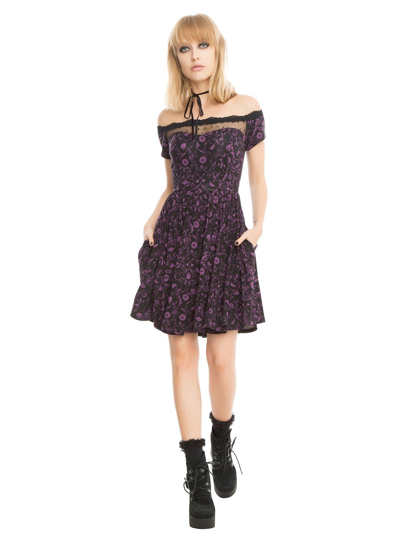 Disney Princess Icon Off-The-Shoulder Dress, , alternate