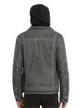 XRay Grey Wash Black Removable Hood Jacket, , alternate