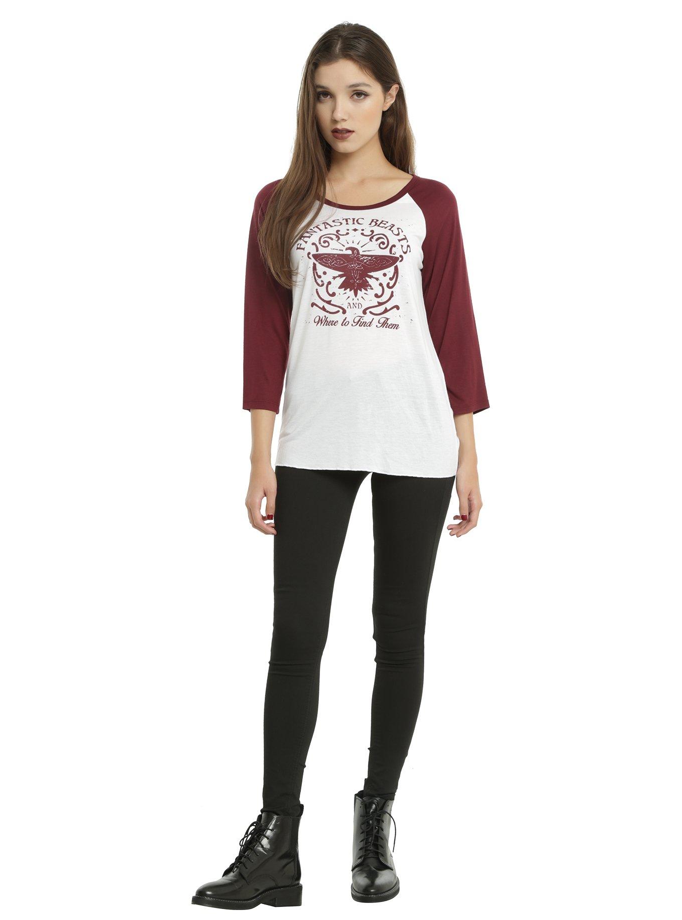 Fantastic Beasts And Where To Find Them Logo Girls Raglan, , alternate