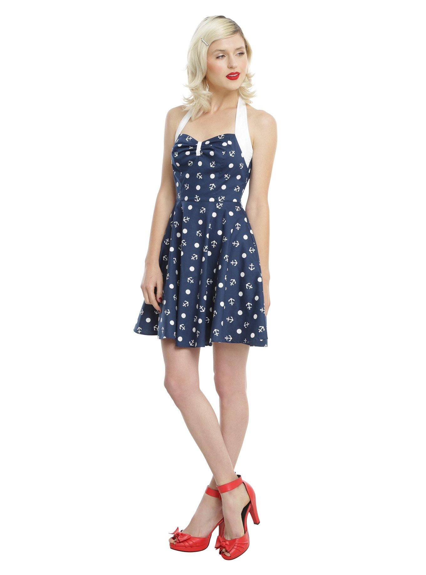 Hell Bunny Valencia Anchor Mini Dress, , alternate