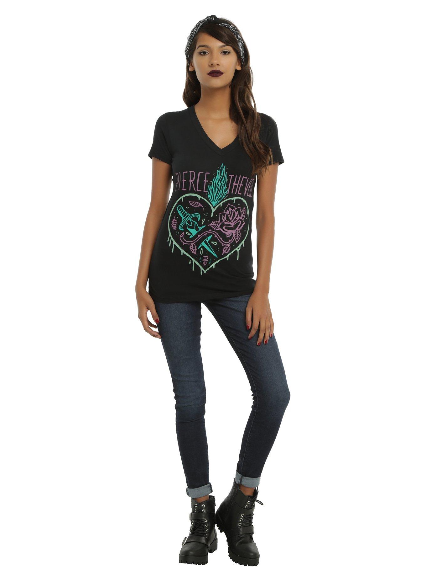 Pierce The Veil Heart Dagger Girls T-Shirt, , alternate