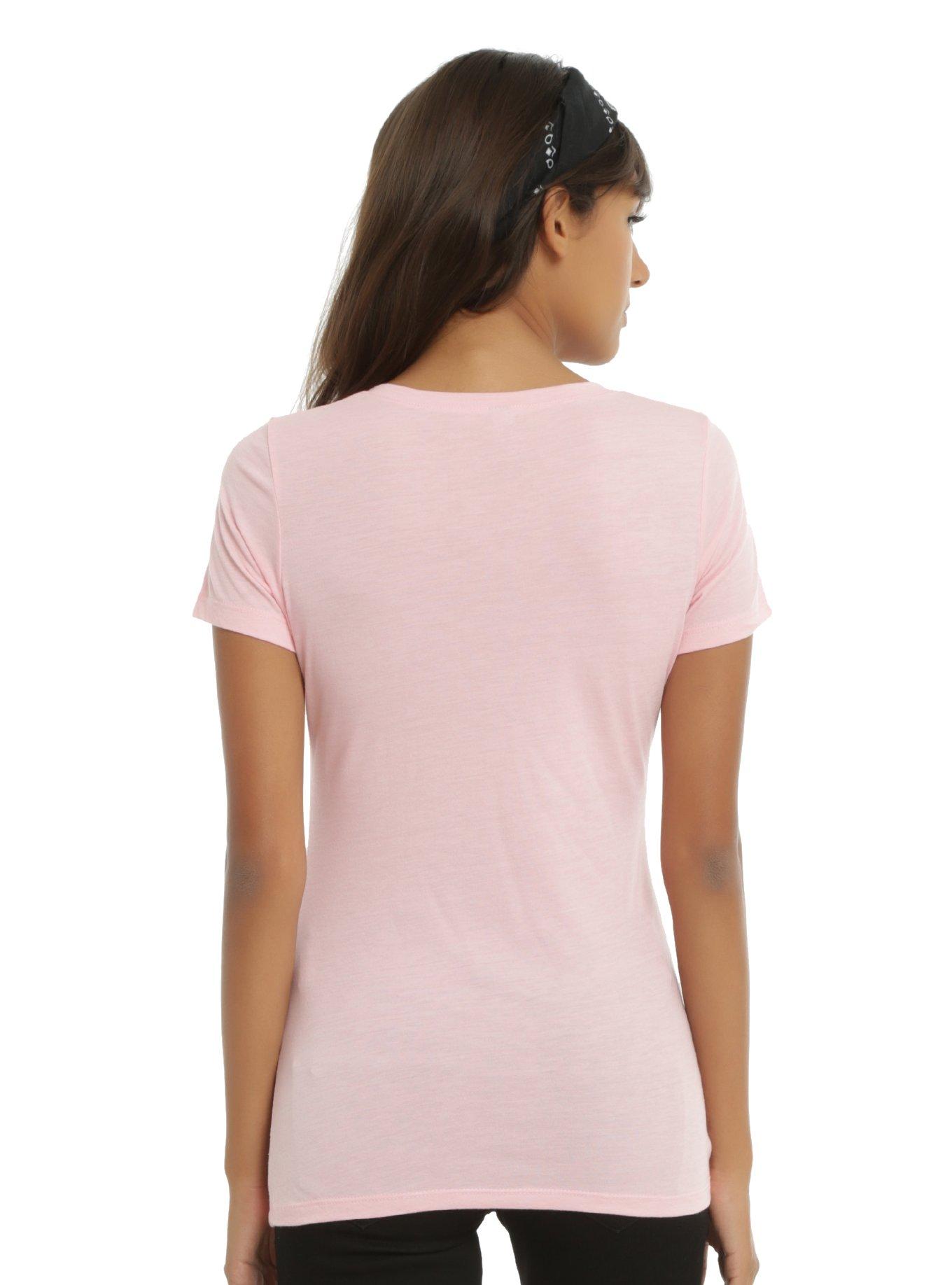 Halsey Pink Warped Rose Girls T-Shirt, , alternate