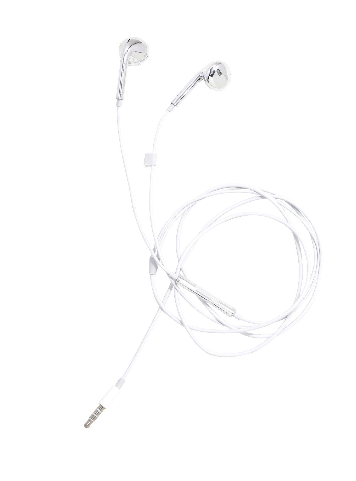 MiCase Metallic Silver Earbuds, , alternate