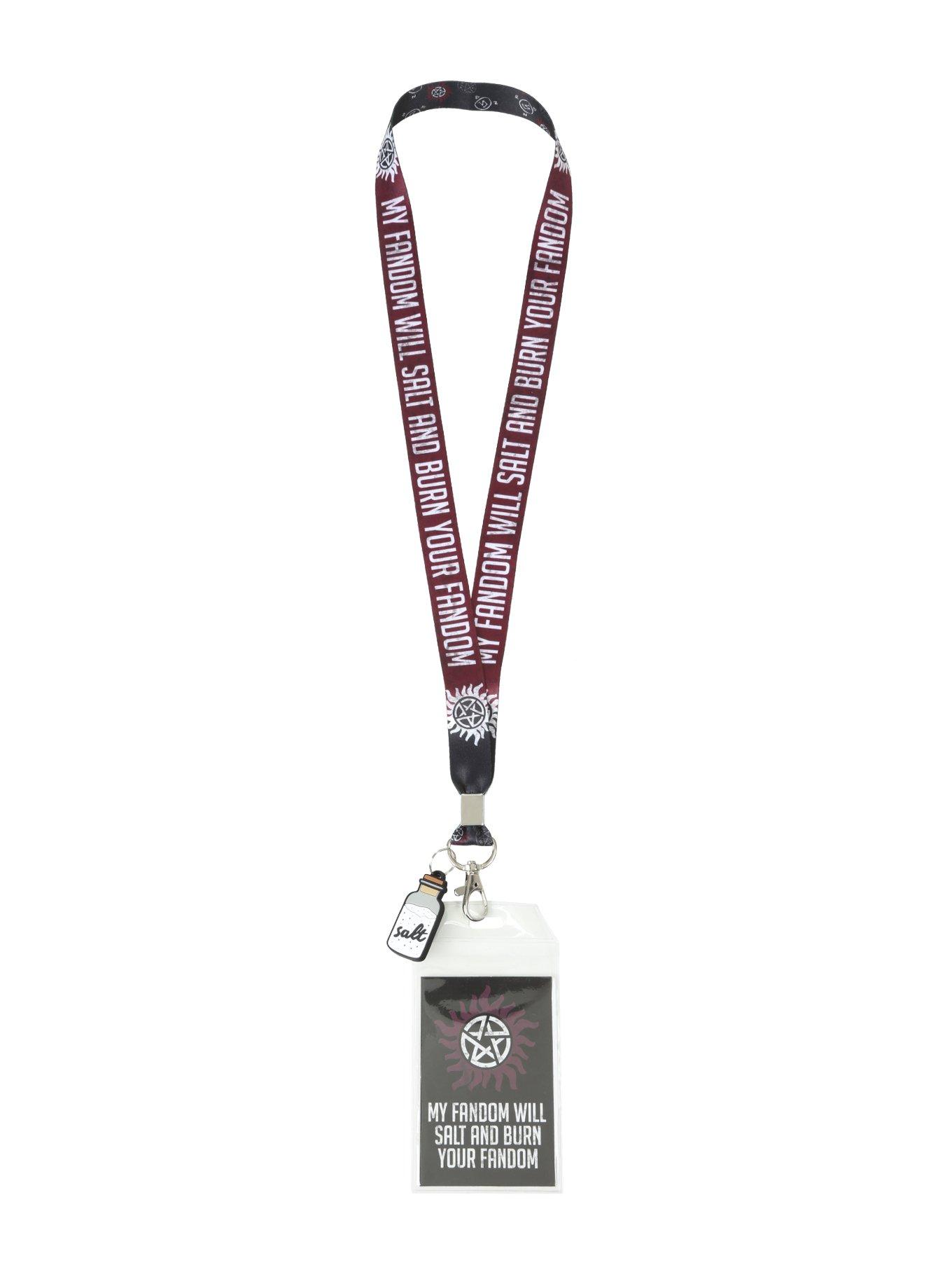 Supernatural Salt And Burn Fandom Lanyard, , alternate