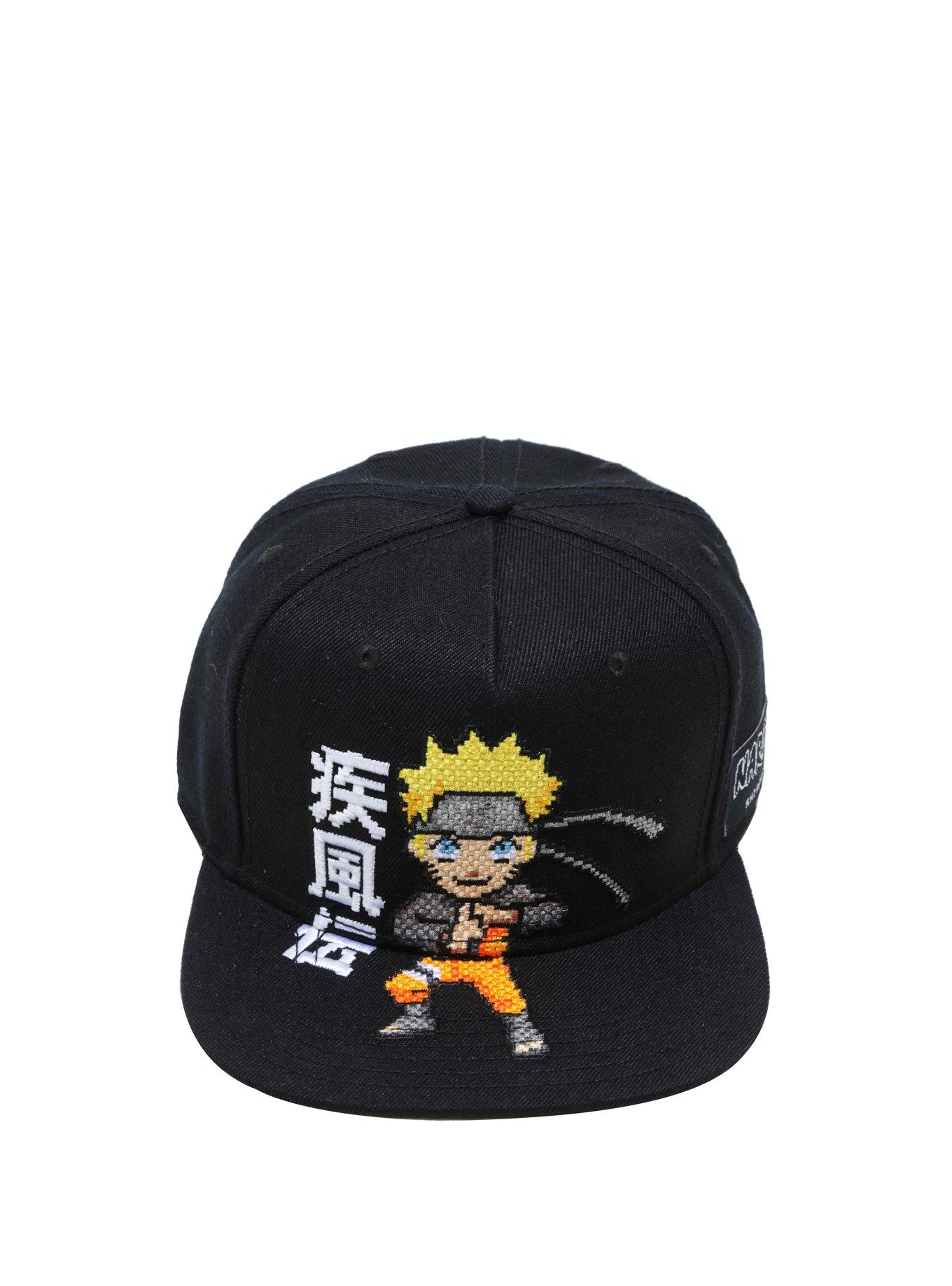Naruto Shippuden Naruto Pixel Snapback Hat, , alternate