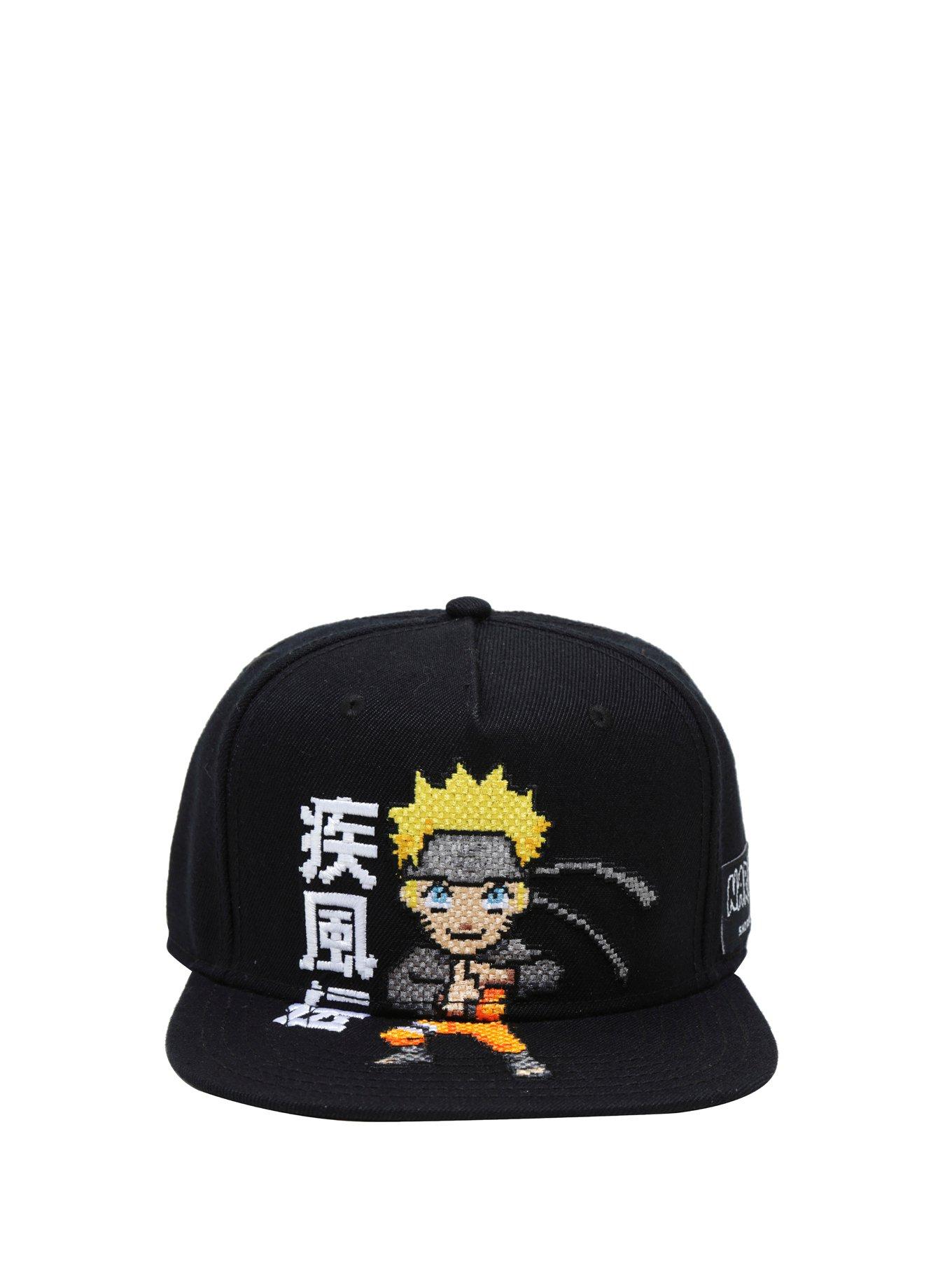 Naruto Shippuden Naruto Pixel Snapback Hat, , alternate