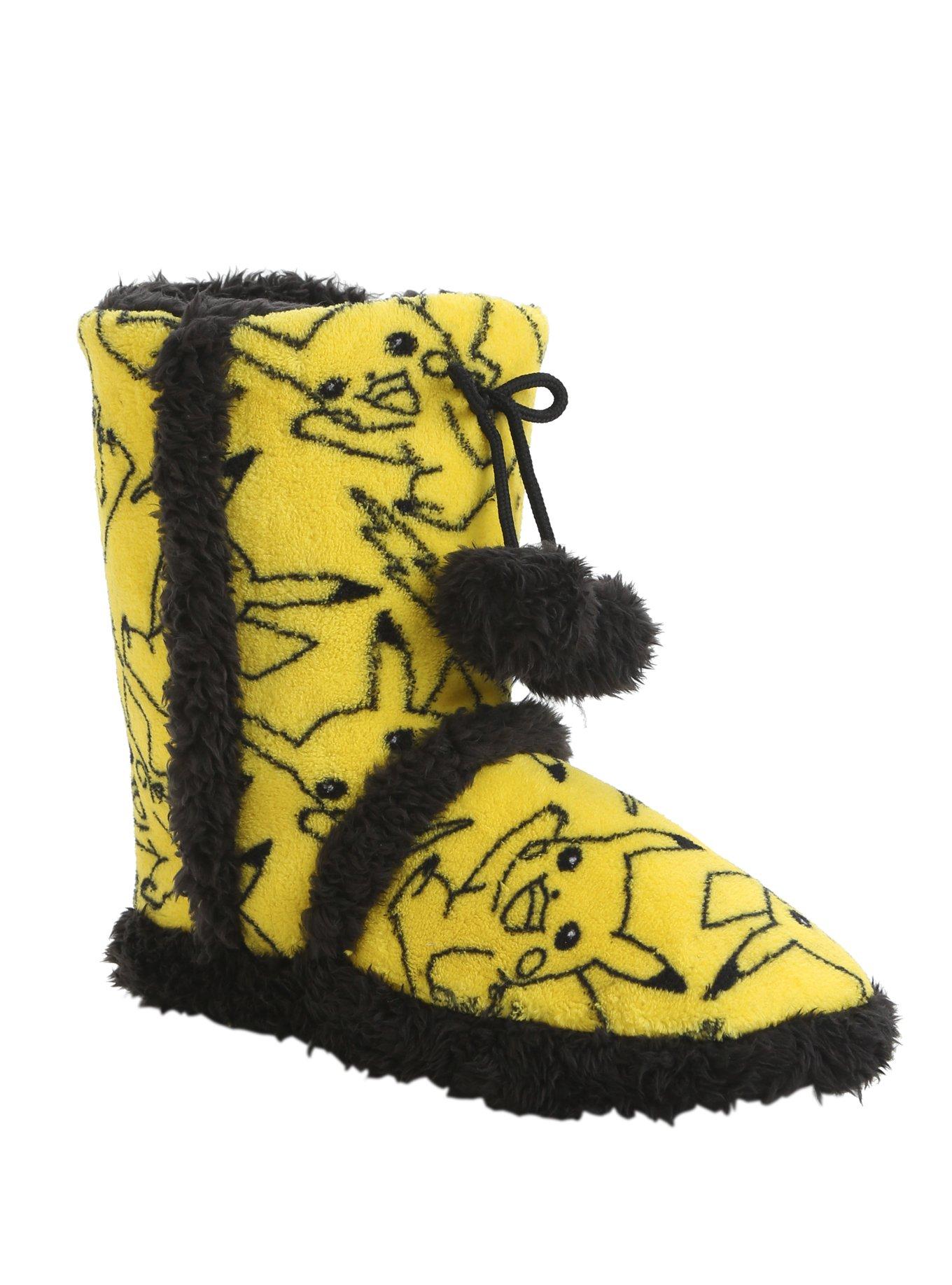 Pokemon Pikachu Knit Pom Slipper Boots, , alternate