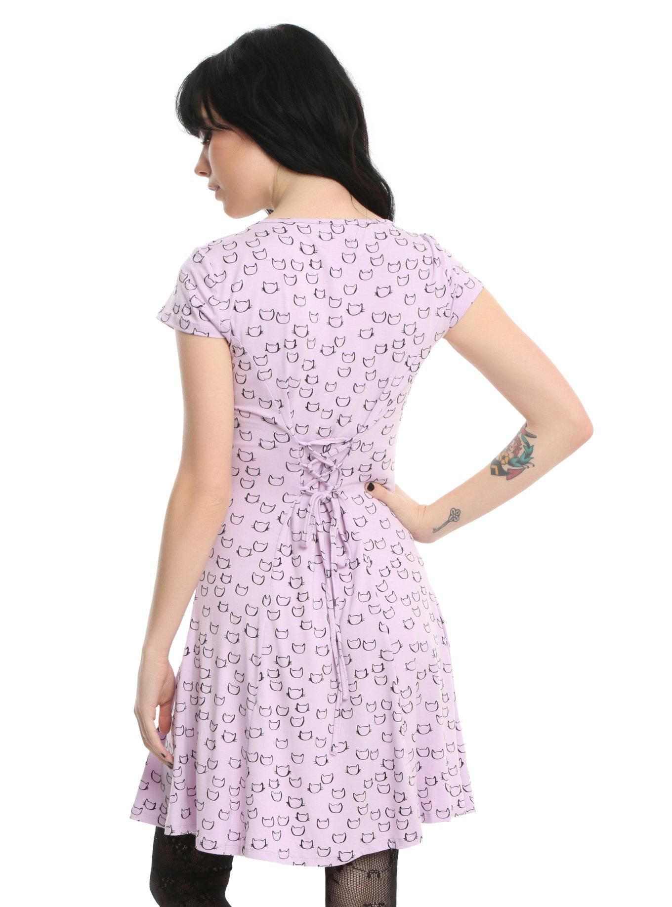 Lavender Cat Dress, , alternate