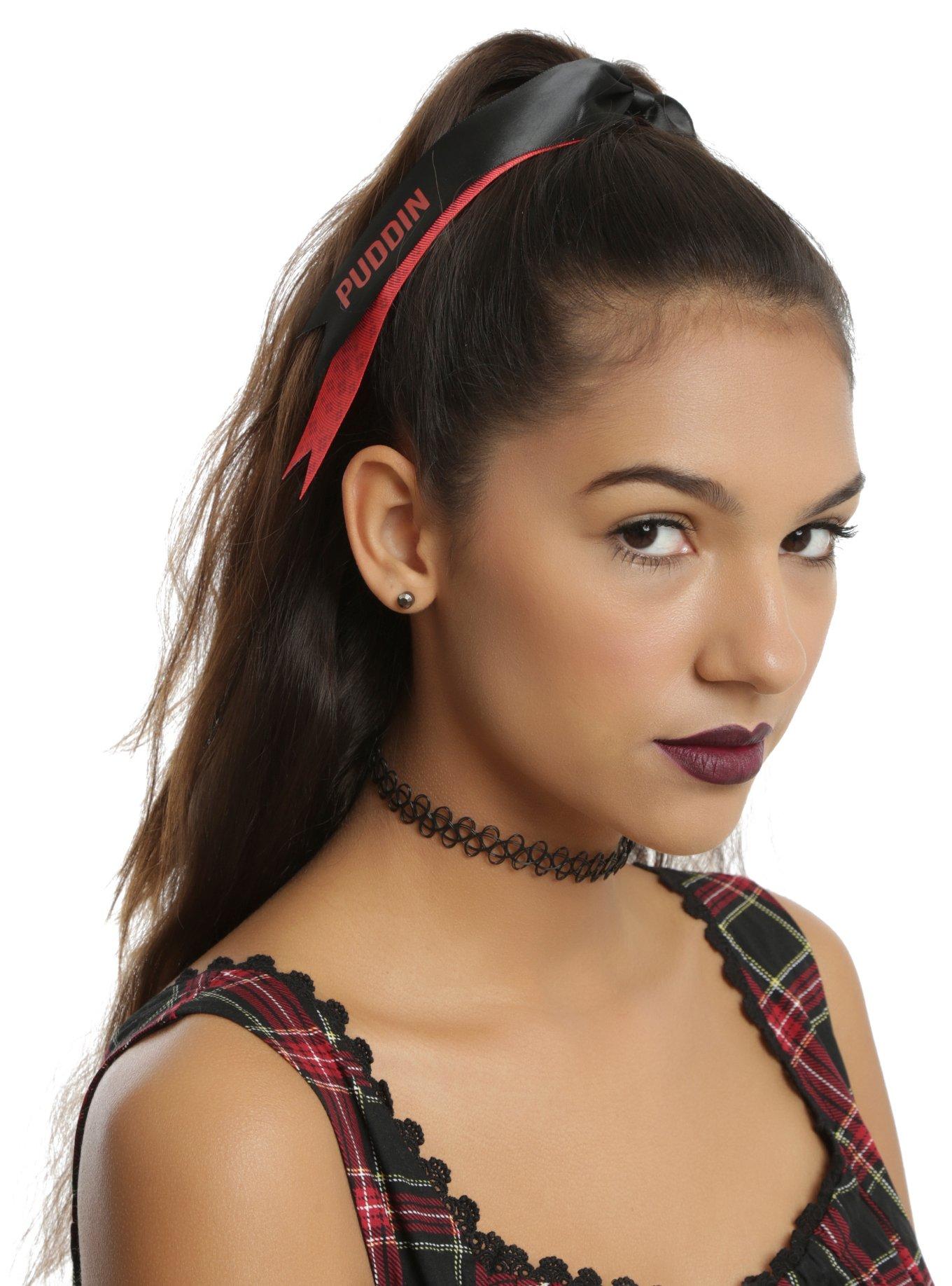 DC Comics Harley Quinn Ribbon Hair Tie, , alternate