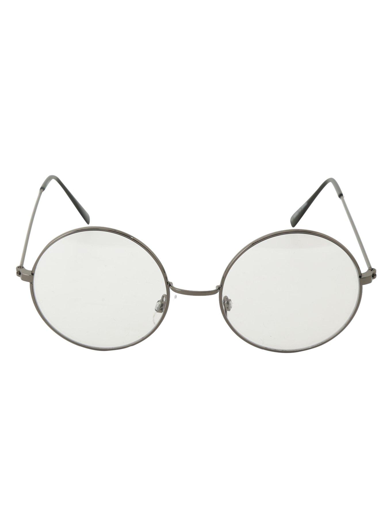 Clear Lens Wire Round Glasses, , alternate