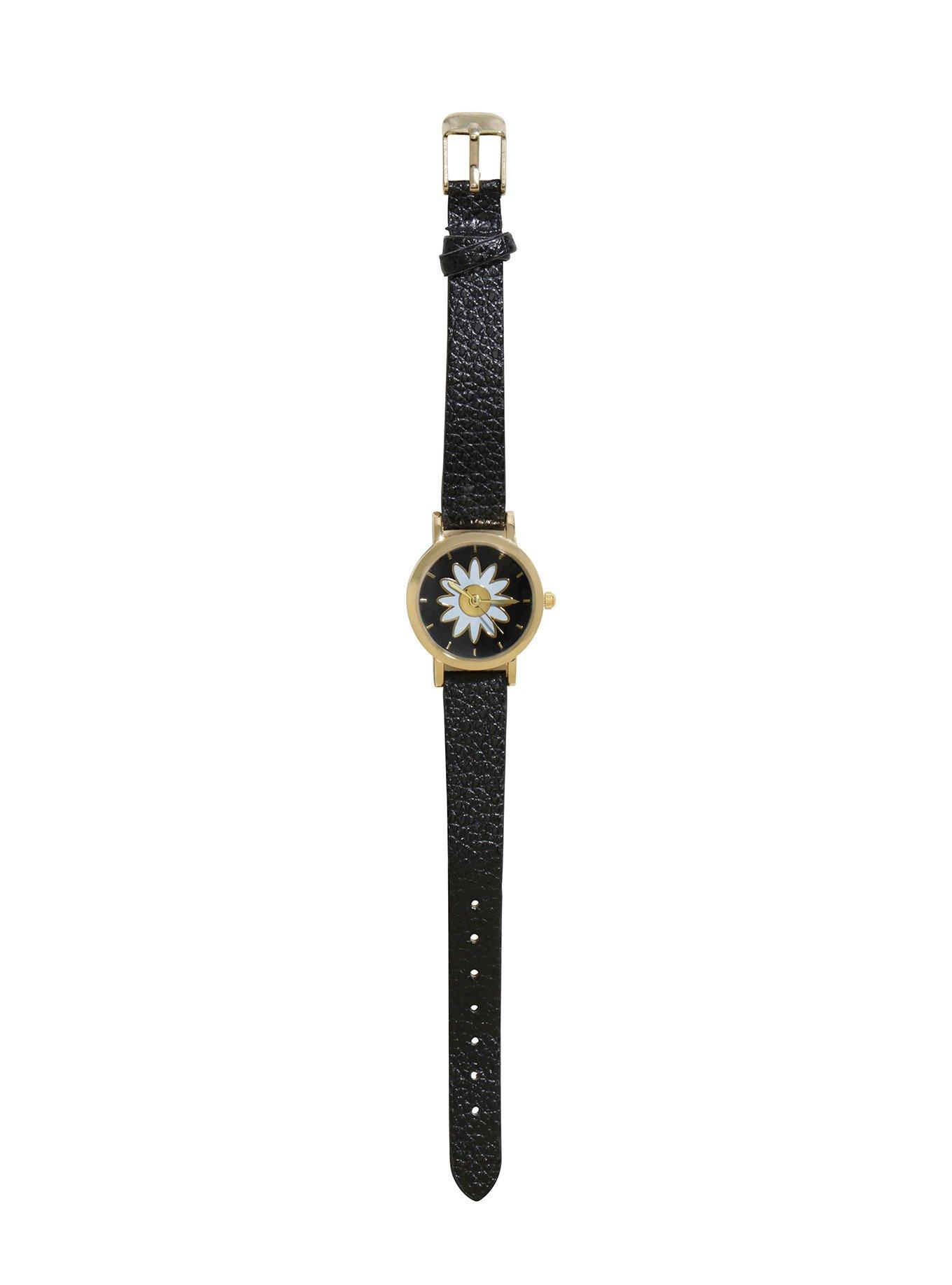 Blackheart Black & Gold Thin Daisy Watch, , alternate