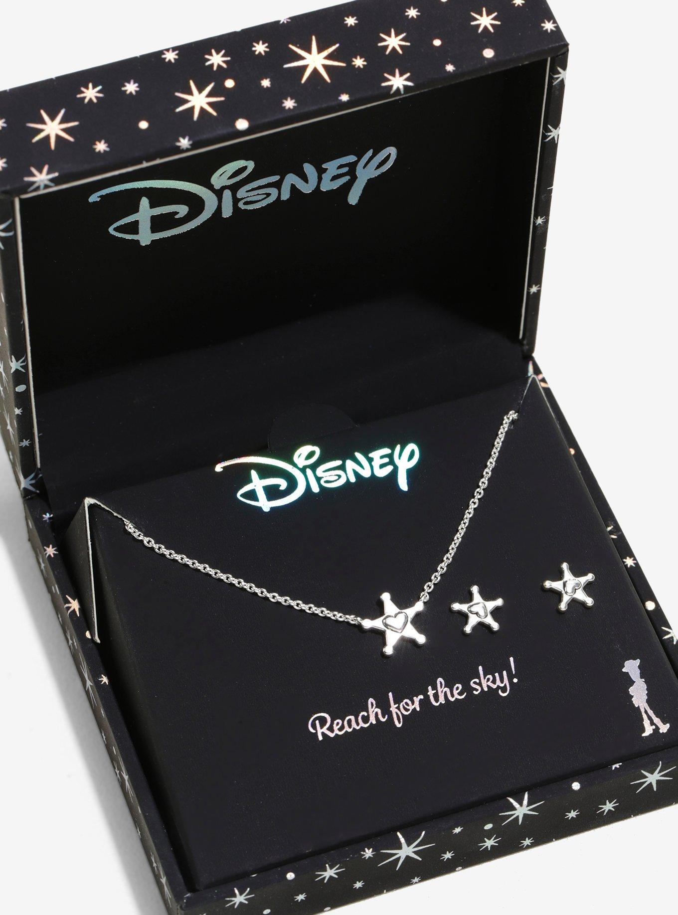 Disney Pixar Toy Story Sheriff Badge Necklace And Earring Set, , alternate