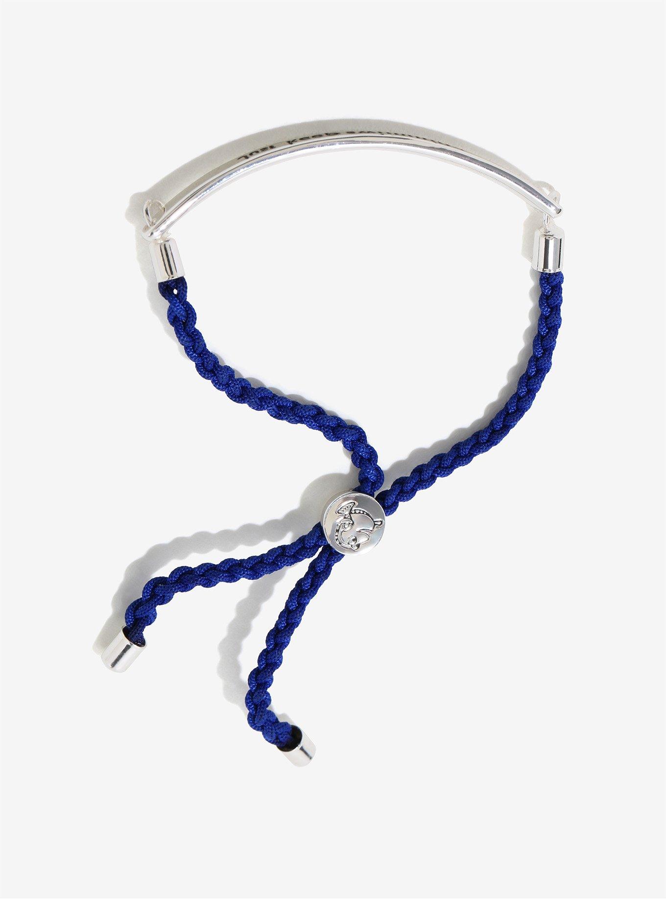 Disney Pixar Finding Nemo Just Keep Swimming Blue Cord Bracelet, , alternate