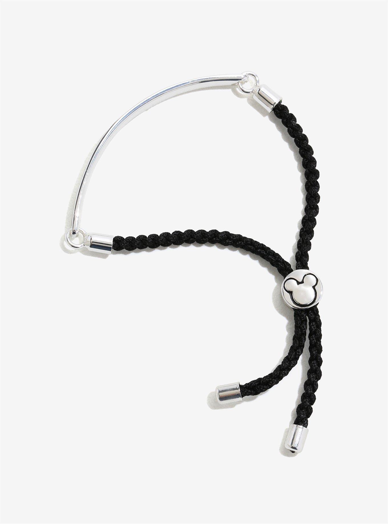 Disney Mickey Mouse Never Stop Dreaming Black Cord Bracelet, , alternate