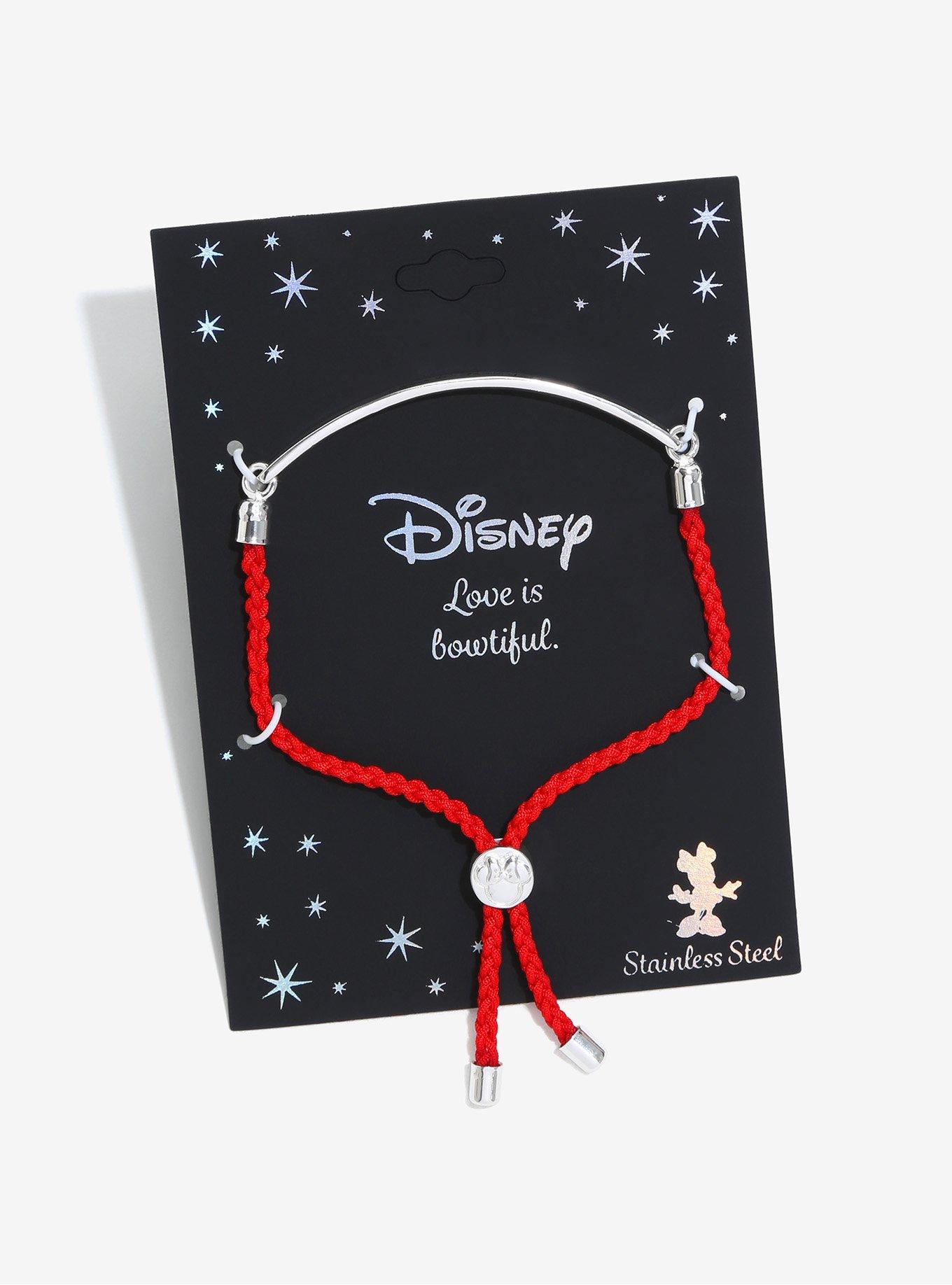 Disney Minnie Mouse Bowtiful Red Cord Bracelet, , alternate