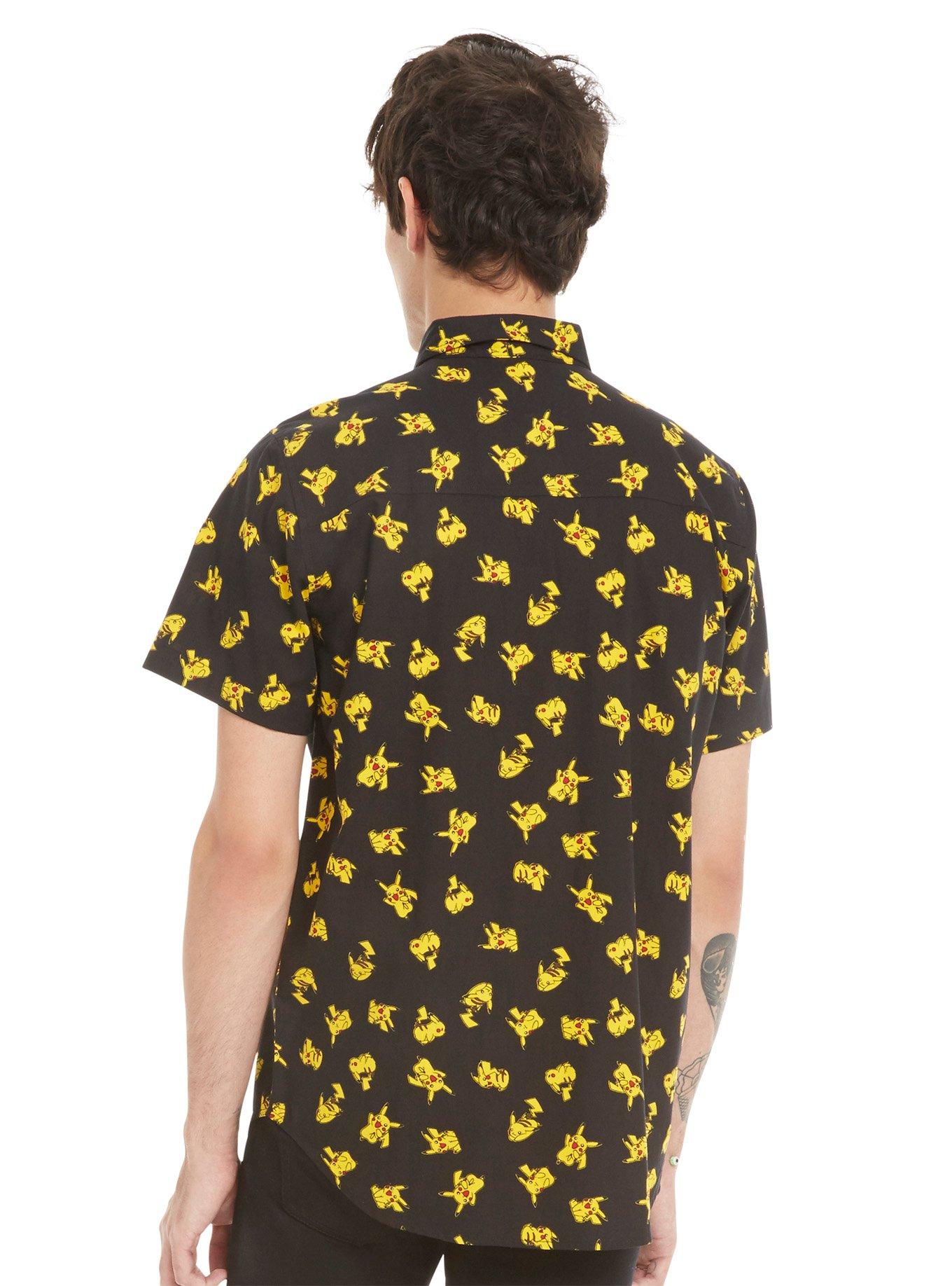 Pokémon Pikachu Short-Sleeved Woven Button-Up, , alternate